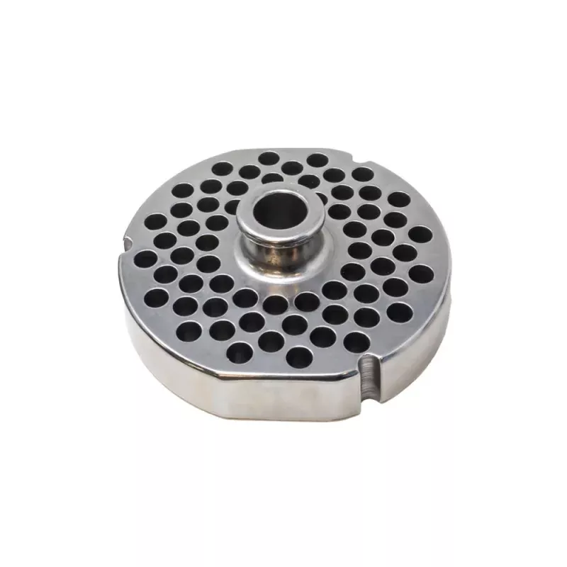 52-stainless-steel-machine-plate-with-hub-triple-notch-flat-sides-5-1-8-diameter #52 Stainless Steel Machine Plate with Hub, Triple Notch, and Flat Sides - 5-1/8" Diameter, 3/8" Hole Size - 39476