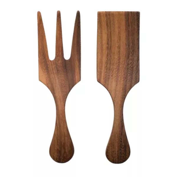 acacia-wood-salad-servers-short Acacia Wood Salad Servers, Short