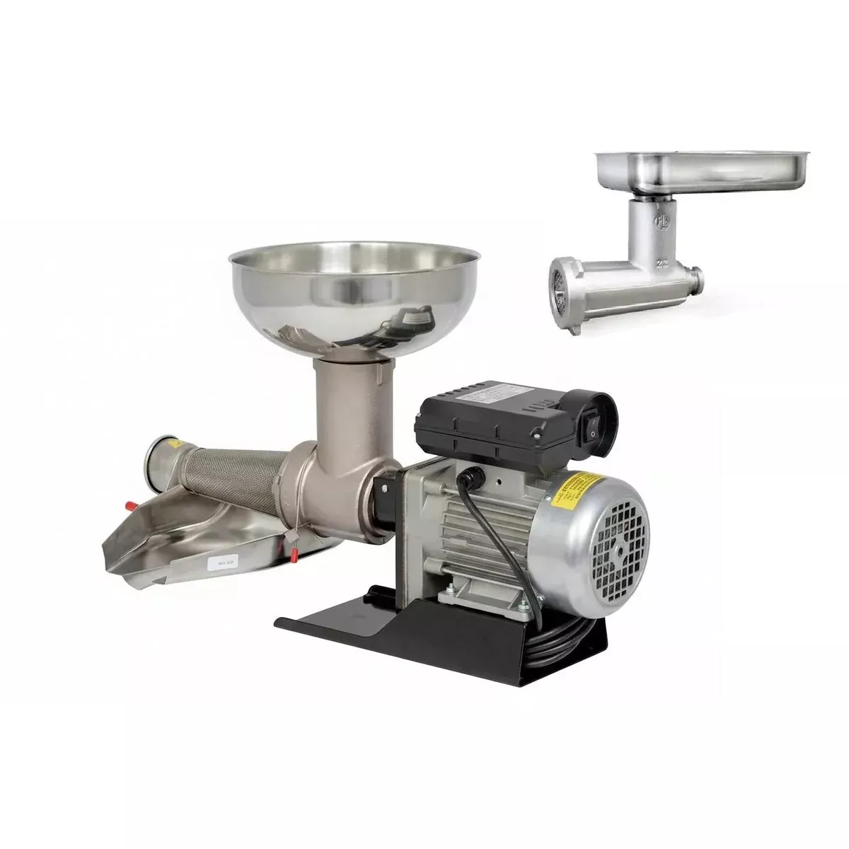 fabio-leonardi-mr9-3-4-hp-sp5-tomato-machine-22-meat-grinder-attachment-combo-la Fabio Leonardi MR9 3/4 HP SP5 Tomato Machine + # 22 Meat Grinder Attachment Combo - Latest 2026 Version