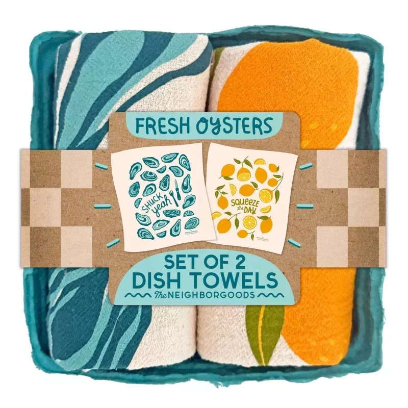 fresh-oysters-floursack-dish-towel-s-2 "Fresh Oysters" Floursack Dish Towel S/2