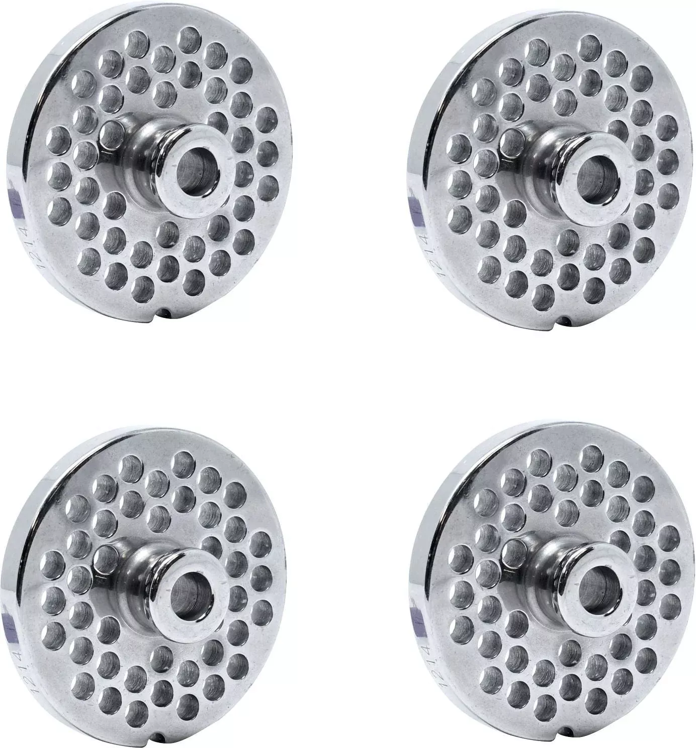 omcan-12-4-8-mm-european-style-stainless-steel-meat-grinder-plate-with-hub-pack- Omcan - #12 (4.8 mm) European-Style Stainless Steel Meat Grinder Plate with Hub, Pack of 3 - 11193