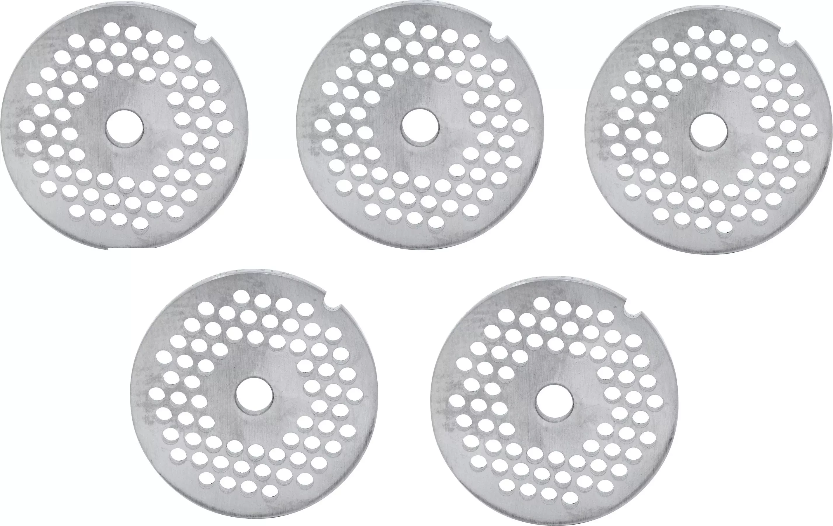 omcan-12-4-8-mm-hubless-european-style-stainless-steel-meat-grinder-plate-pack-4 Omcan - #12 (4.8 mm) Hubless European-Style Stainless Steel Meat Grinder Plate, Pack of 4 - 11214