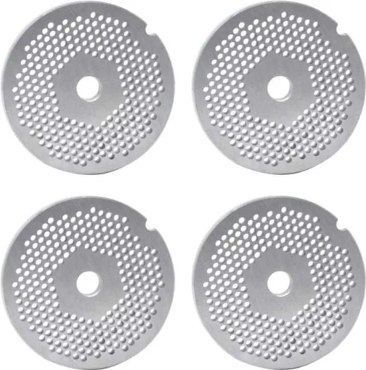 omcan-22-3-2-mm-european-style-stainless-steel-hubless-meat-grinder-plate-pack-3 Omcan - #22 (3.2 mm) European-Style Stainless Steel Hubless Meat Grinder Plate, Pack of 3 - 11220