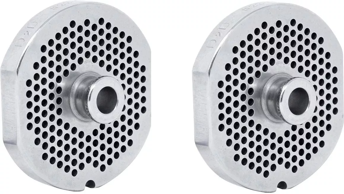 omcan-22-3-5-mm-stainless-steel-meat-grinder-plate-with-hub-pack-2-11148 Omcan - #22 (3.5 mm) Stainless Steel Meat Grinder Plate with Hub, Pack of 2 - 11148