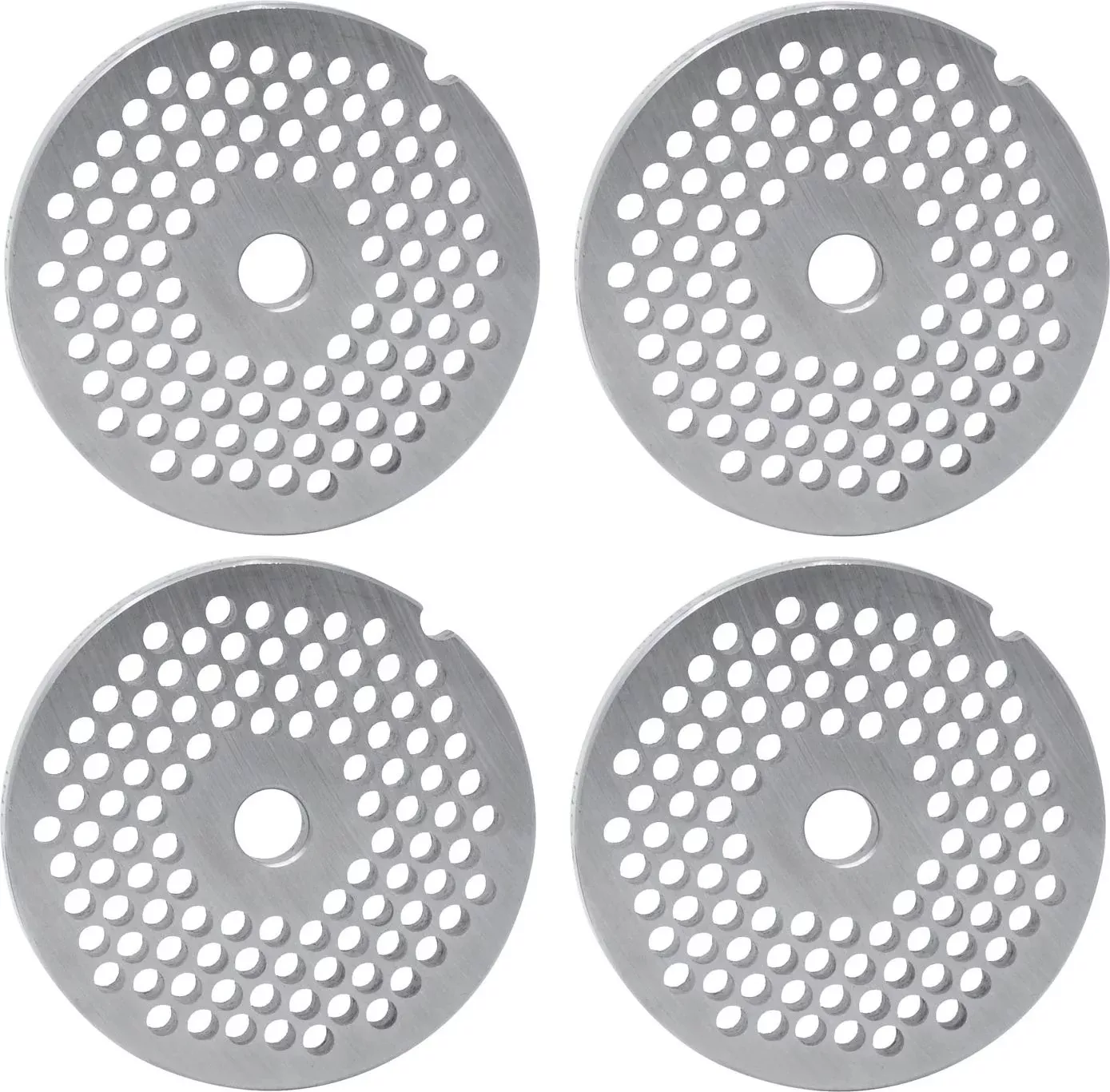 omcan-22-4-8-mm-european-style-stainless-steel-hubless-meat-grinder-plate-pack-3 Omcan - #22 (4.8 mm) European-Style Stainless Steel Hubless Meat Grinder Plate, Pack of 3 - 11221