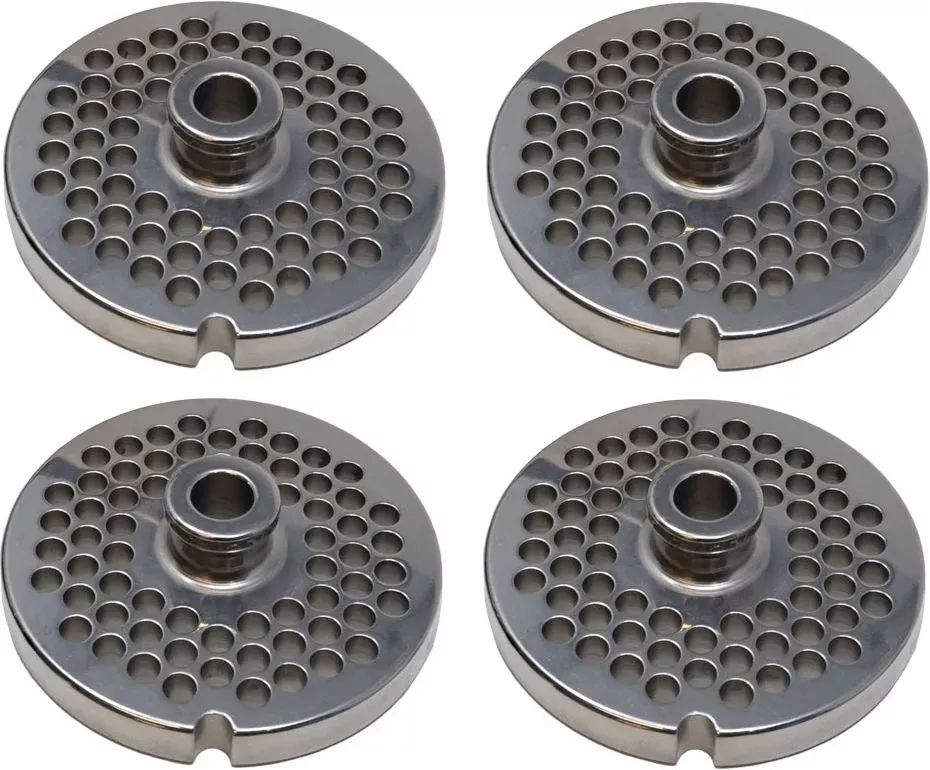 omcan-22-6-mm-european-style-stainless-steel-with-hub-meat-grinder-plate-pack-2- Omcan - #22 (6 mm) European-Style Stainless Steel with Hub Meat Grinder Plate, Pack of 2 - 11201