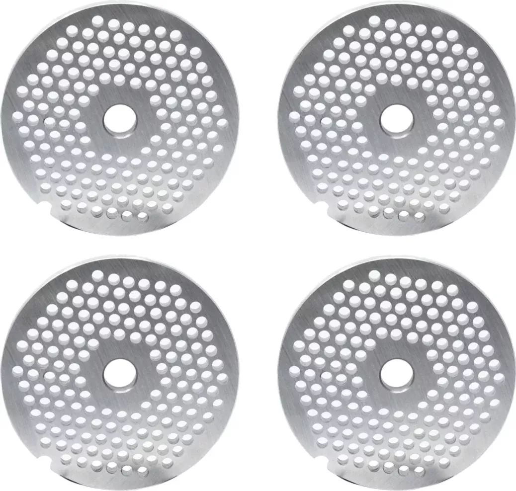 omcan-32-european-style-4-8-mm-stainless-steel-hubless-meat-grinder-plate-pack-2 Omcan - #32 European-Style (4.8 mm) Stainless Steel Hubless Meat Grinder Plate, Pack of 2 - 11228
