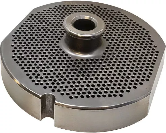 omcan-56-3-5-mm-stainless-steel-meat-grinder-plate-with-hub-11183 Omcan - #56 (3.5 mm) Stainless Steel Meat Grinder Plate with Hub - 11183