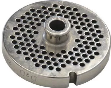 omcan-56-4-8-mm-stainless-steel-meat-grinder-plate-with-hub-11185 Omcan - #56 (4.8 mm) Stainless Steel Meat Grinder Plate with Hub - 11185
