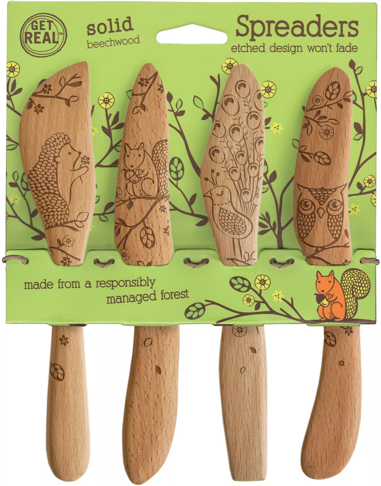 talisman-designs-beechwood-spreaders-woodland-collection-set-4 Talisman Designs Beechwood Spreaders, Woodland Collection, Set of 4