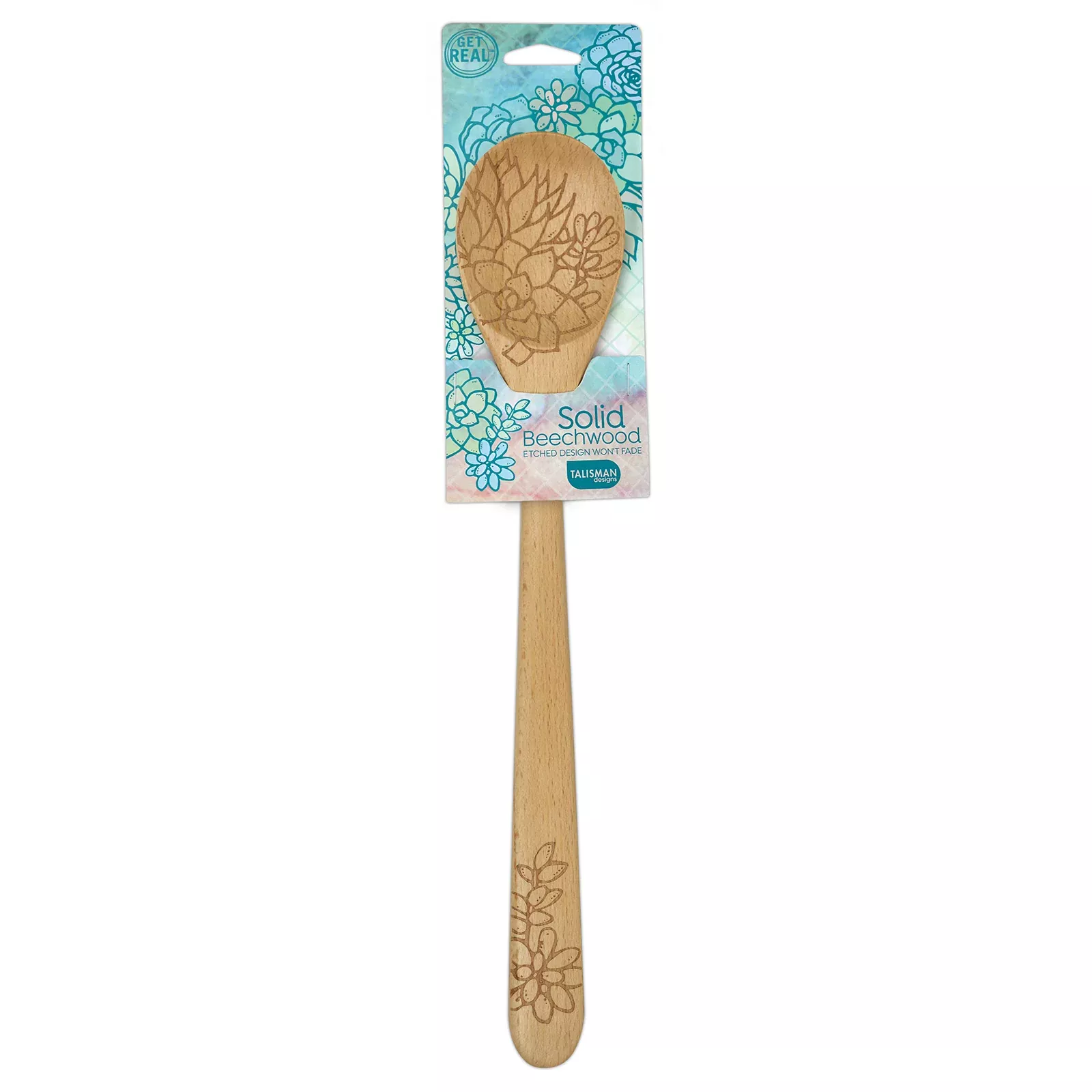 talisman-designs-laser-etched-beechwood-sauce-spoon-succulent-collection Talisman Designs Laser Etched Beechwood Sauce Spoon, Succulent Collection