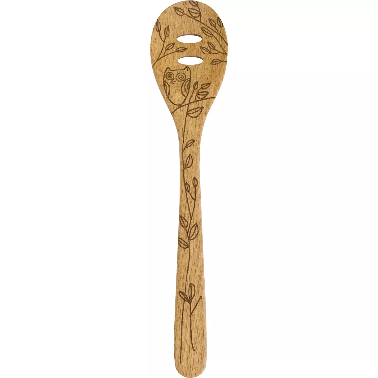 talisman-designs-laser-etched-beechwood-slotted-spoon-nature-collection-set-1 Talisman Designs Laser Etched Beechwood Slotted Spoon, Nature Collection, Set of 1