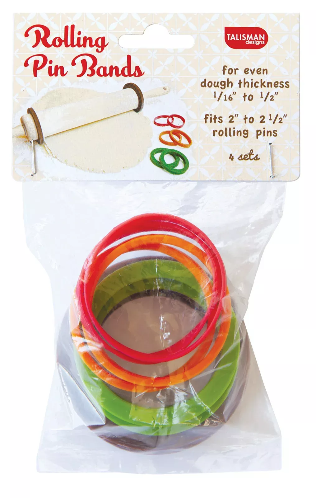 talisman-designs-silicone-rolling-pin-bands-8-piece-set-multi-color Talisman Designs Silicone Rolling Pin Bands, 8 Piece Set, Multi Color